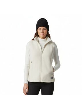 Patagonia Cream and Light Gray Synchilla Fleece Vest